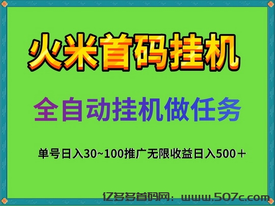 掌上赚2025首码刚刚出来<原火米旗新上架的兼|职项目-亿多多首码网