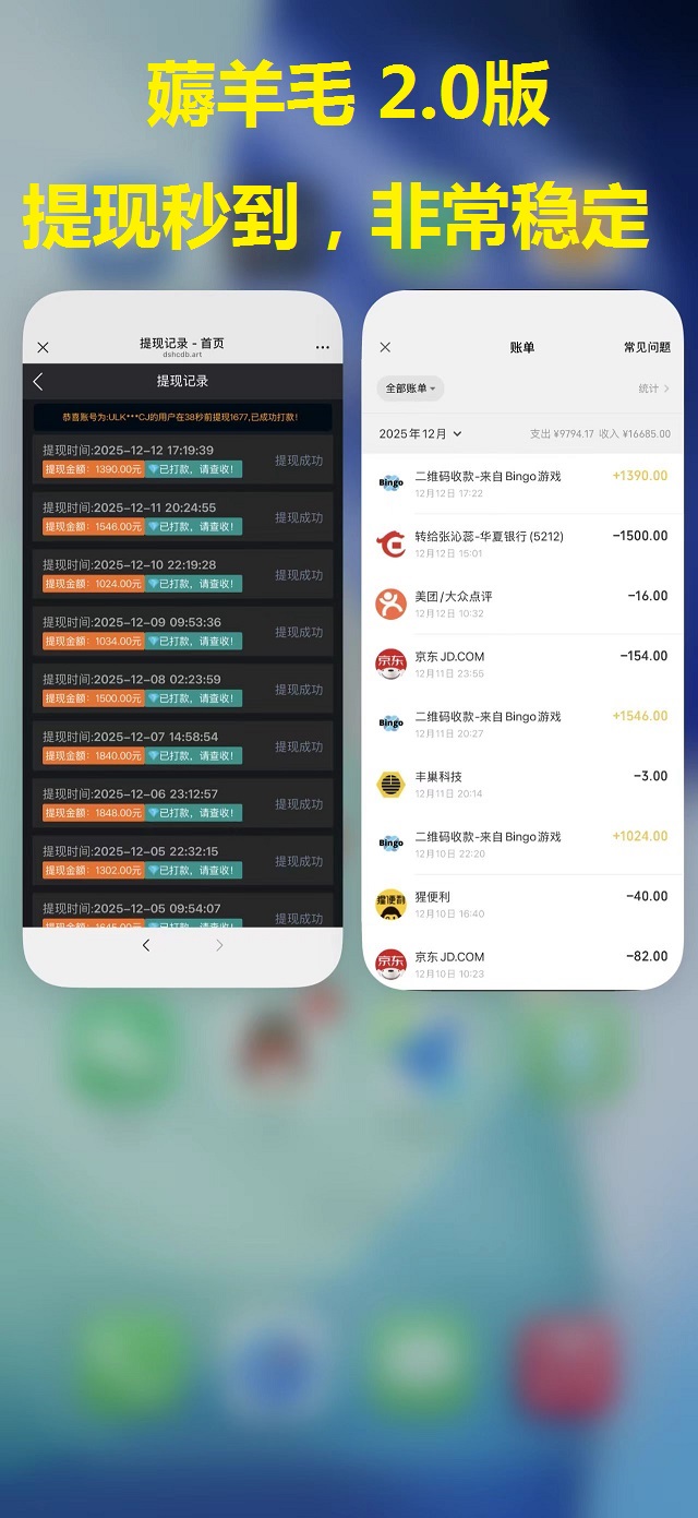 薅羊毛2.0版,Bingo智能科技,日赚千元,升级超级会员,提现秒到!
