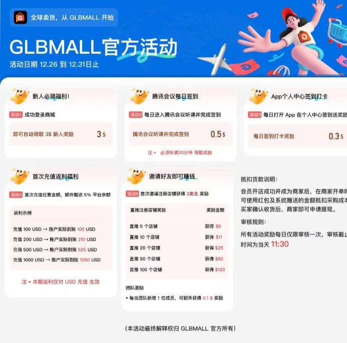 跨境电商~0撸，新人注册送3U，每天签到10u-亿多多首码网