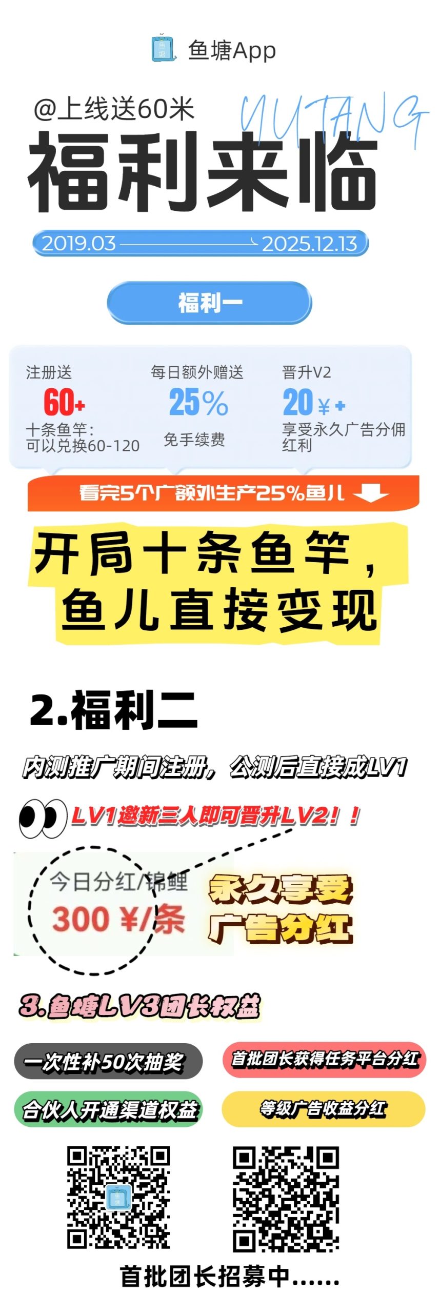 【鱼塘】纯零撸玩法！实测五个广告一天2.5米！-亿多多首码网