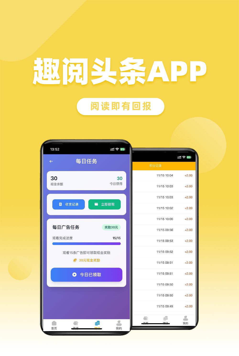 【趣阅头条】：单条广告浏览收益2元，日赚可达90元。-亿多多首码网